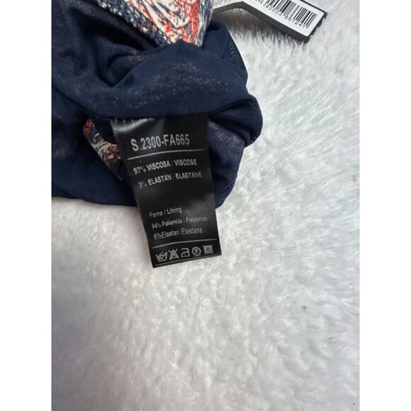 Isabel De Pedro Womens Abstract Print Classic Pencil Skirt Size 2 Navy New $398 - Picture 5 of 8